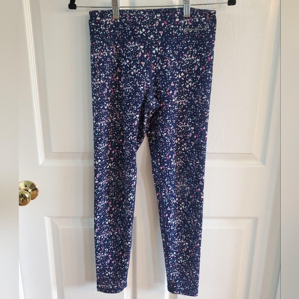 Eddie Bauer Blue and Pink Performance Leggings. Size L. #GR